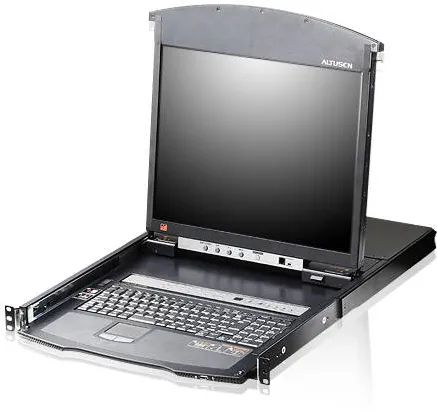 Switch KVM ATEN KL1508AIN-AXA-AG ALTUSEN KVM 8-port Hight Density Dual Rail LCD19 + Keyboard + Tuchpad 191U