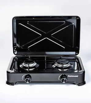 Plita Ravanson K-02TB Gaz 2 zone Negru
