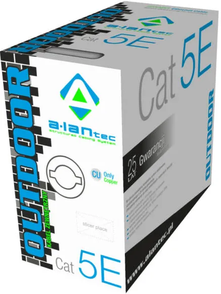 Accesoriu Retea A-LAN KIU5OUTZ305 Cablu Retea 305 m Cat5e U/UTP (UTP) Gri