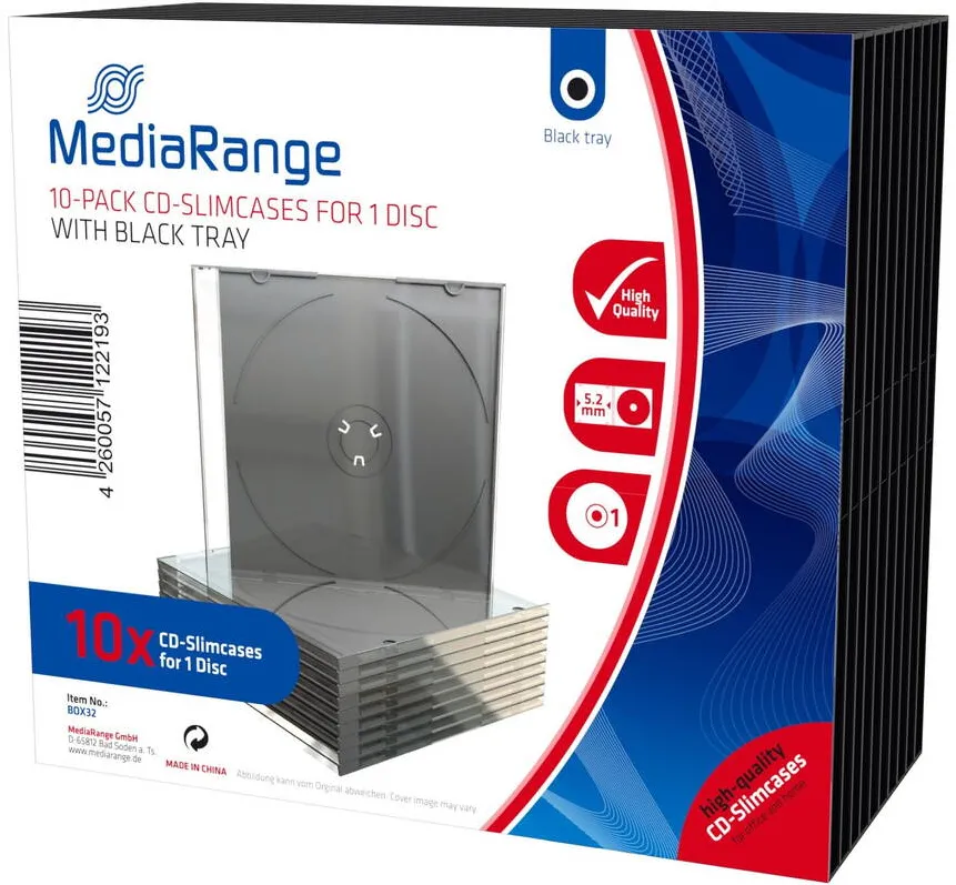 MediaRange Cutie DVD, MediaRange, Plastic, Negru, 12x14 cm