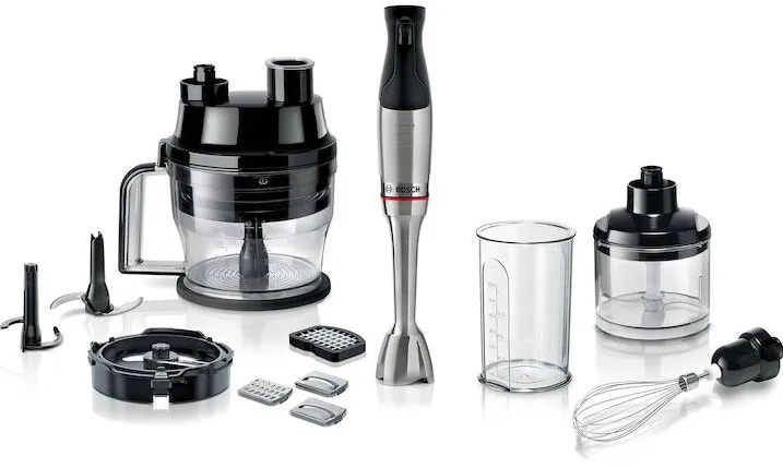 Mixer vertical BOSCH MSM6M8X1, 1200W, tija de inox, mecanism click, cuplaj ceramic, buton ergonomic pt selectarea vitezelor