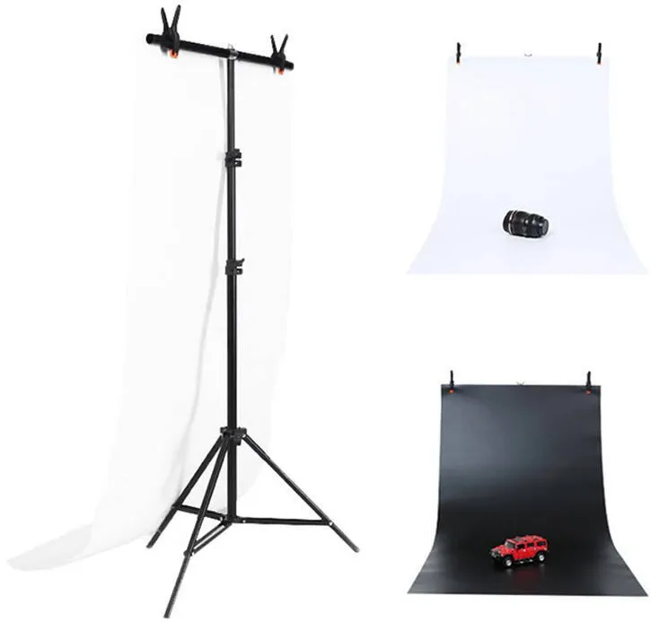 Puluz Zestaw/Statyw do mocowania tła fotograficznego Puluz 70x200cm + tła fotograficzne 2 szt DCA0976
