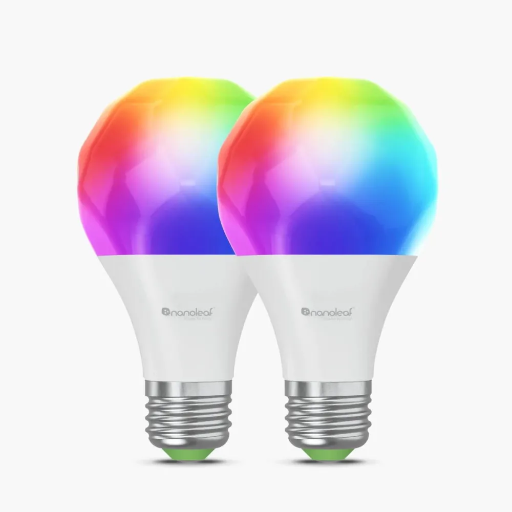Nanoleaf Essentials Smart A60 Bulb E27 Matter WiFi 9W 900Lm RGBCW 2700-6500K, 2pcs pack