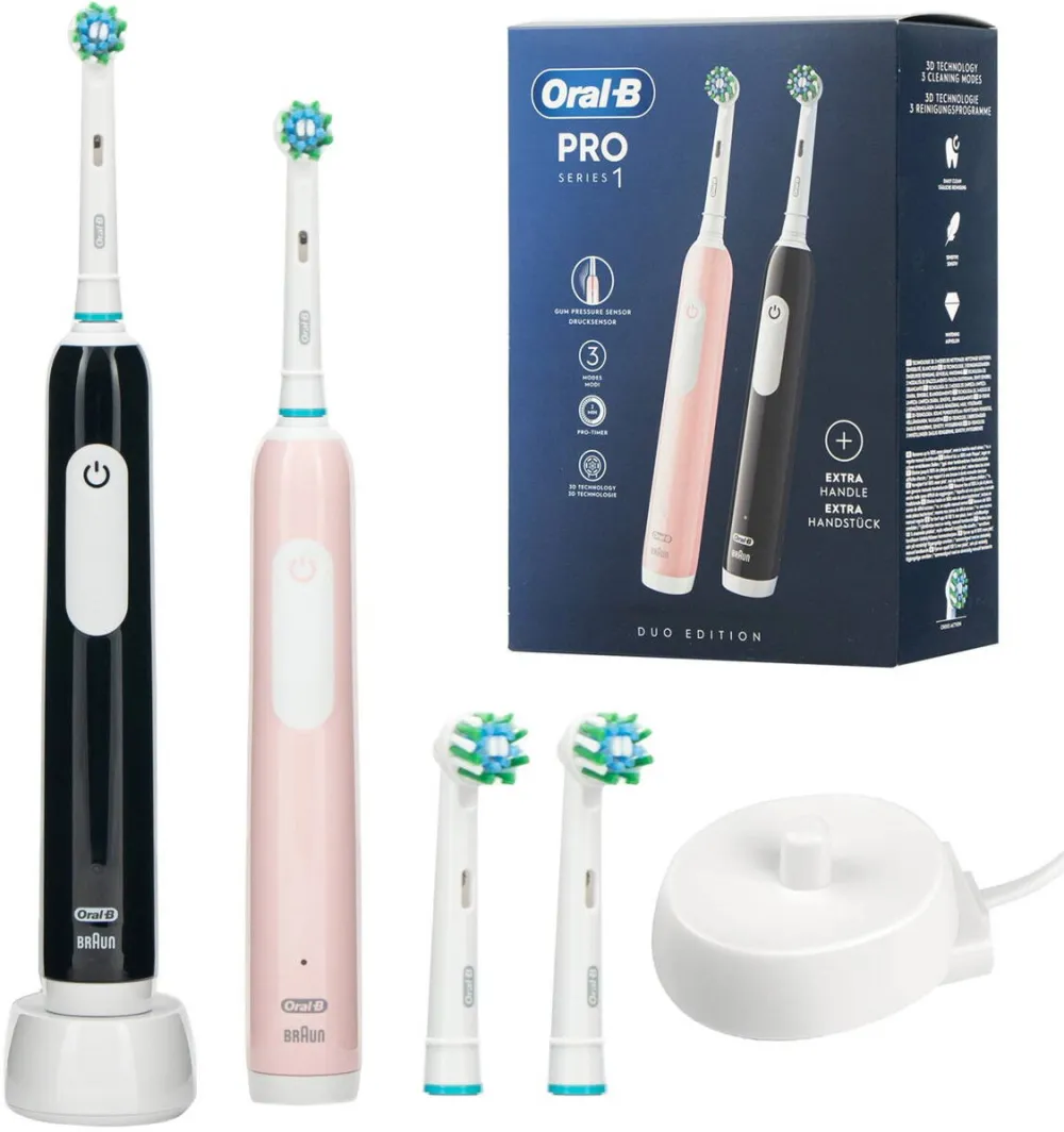 ORAL-B Periuta de dinti electrica Pro 1 Duo Cross Action, Negru/Roz