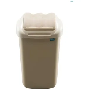 Plafor Cos plastic cu capac batant, pentru reciclare selectiva, capacitate 30l, PLAFOR Fala - cappuccino