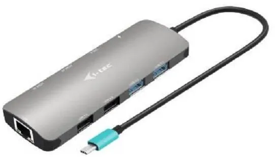 Hub USB I-TEC Docking Station USB-C, Metal, Nano 2x HDMI, PD 100W