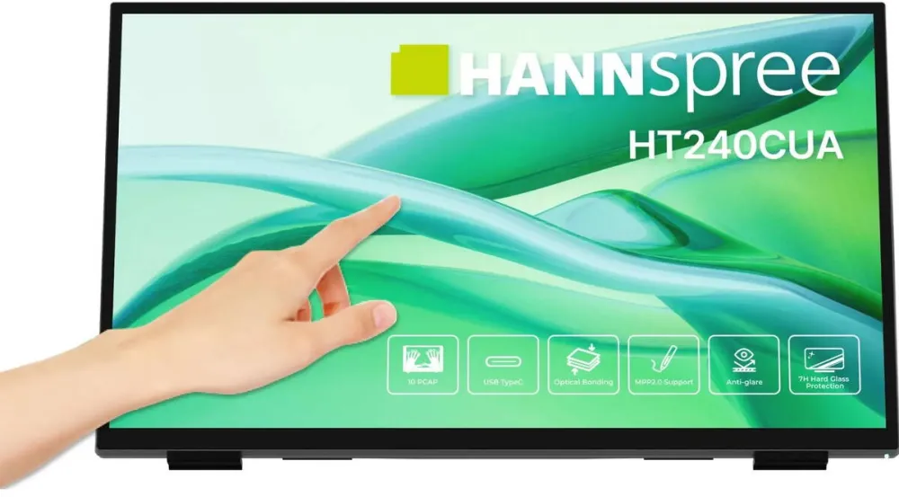 Monitor HANNSPREE Hanspree HT240CUA, 23.8", LED, VA, 1920x1080, VGA, 1 x USB Type-C, 1 x HDMI, 1 x Audio In, DisplayPort, 1 x USB Type-B Upstream, 2 x USB, Difuzoare incorporate 2 x 2W