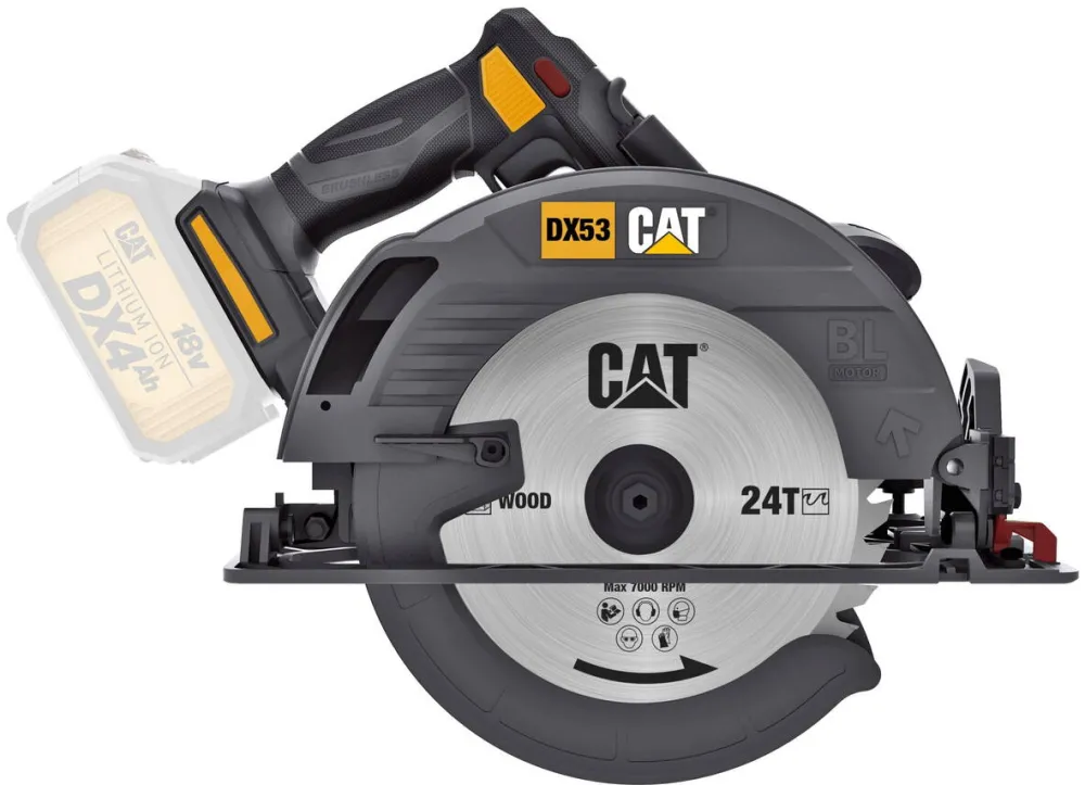 CAT Fierastrau circular CAT, 18V (fara perii) fara acu si incarcator, Model DX53B
