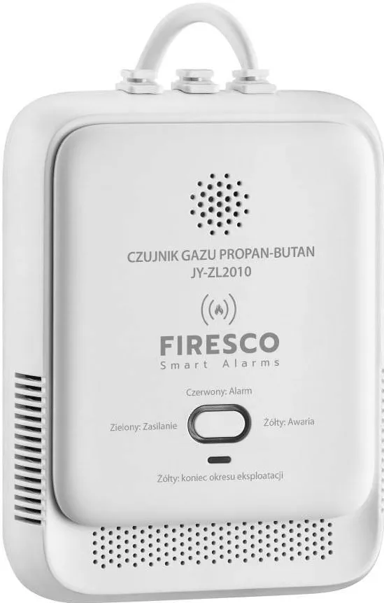 Firesco Detector de gaz propan / butan Firesco JY-ZL2010, 85dB, Indicator LED, USB-C, Alb