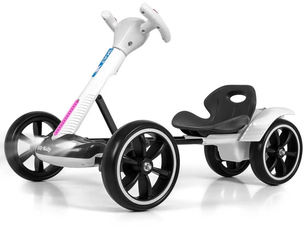 Milly Mally Gokart electric copii Milly Mally Bolt alb 86x53x49cm 3-6 ani