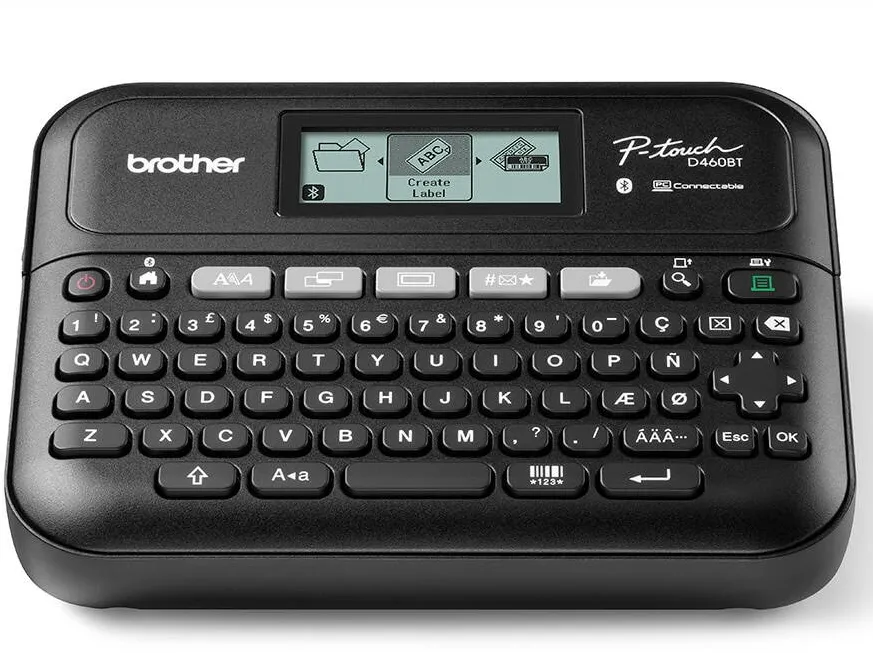 Imprimanta termica Brother Imprimanta de etichete Brother PT-D460BTVP, panglica de 18 mm, USB, husa de transport, afisaj grafic mare