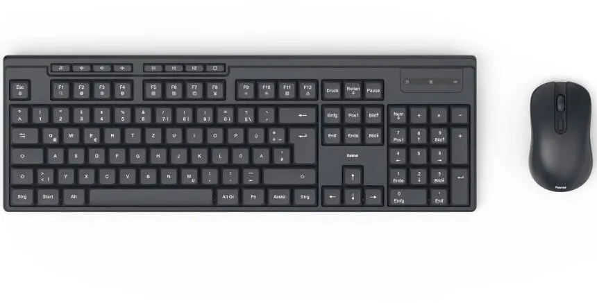 Kit Periferice HAMA Tastatura cu Mouse Wireless Hama WKM-200, 1600dpi, QWERTY RO, negru