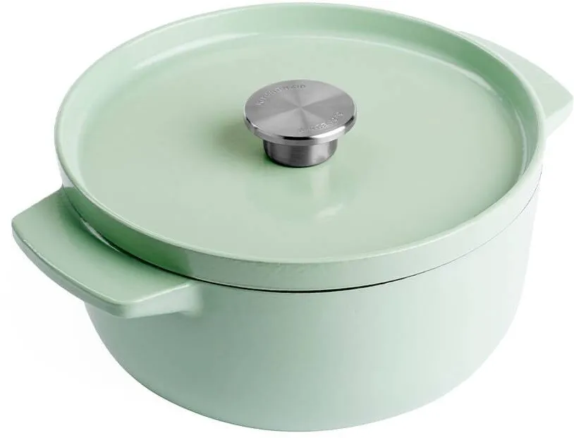 KITCHENAID Oala din fonta KitchenAid 3.3L, verde fistic, cu manere laterale