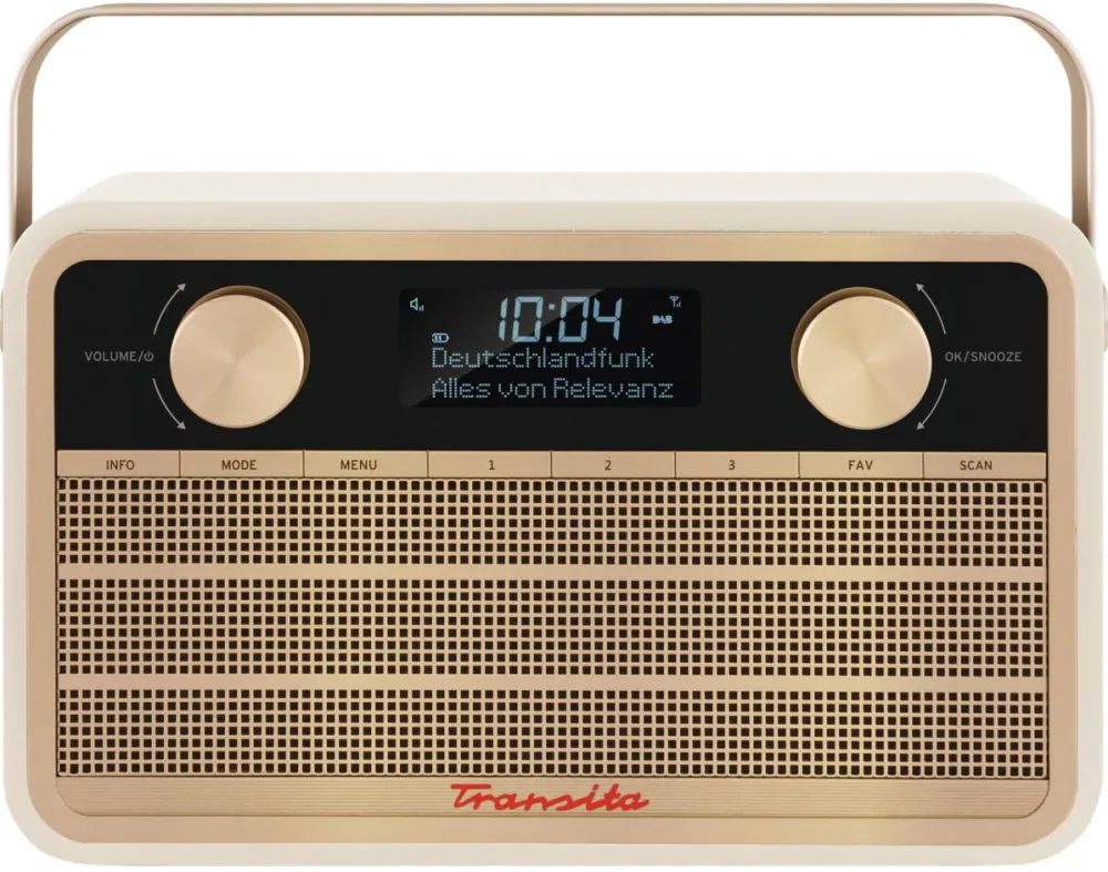 TechniSat Radio digital, TechniSat, Transita 120, DAB/FM, Afisaj LCD, Bej/Auriu
