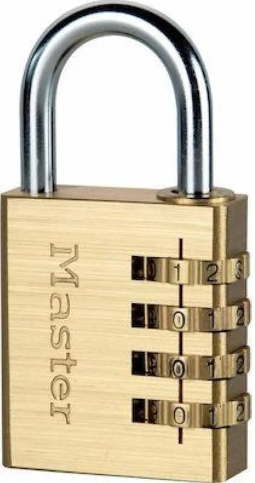 Master Lock Lacat cu combinatie, Master Lock, Alama, 40 mm, Auriu
