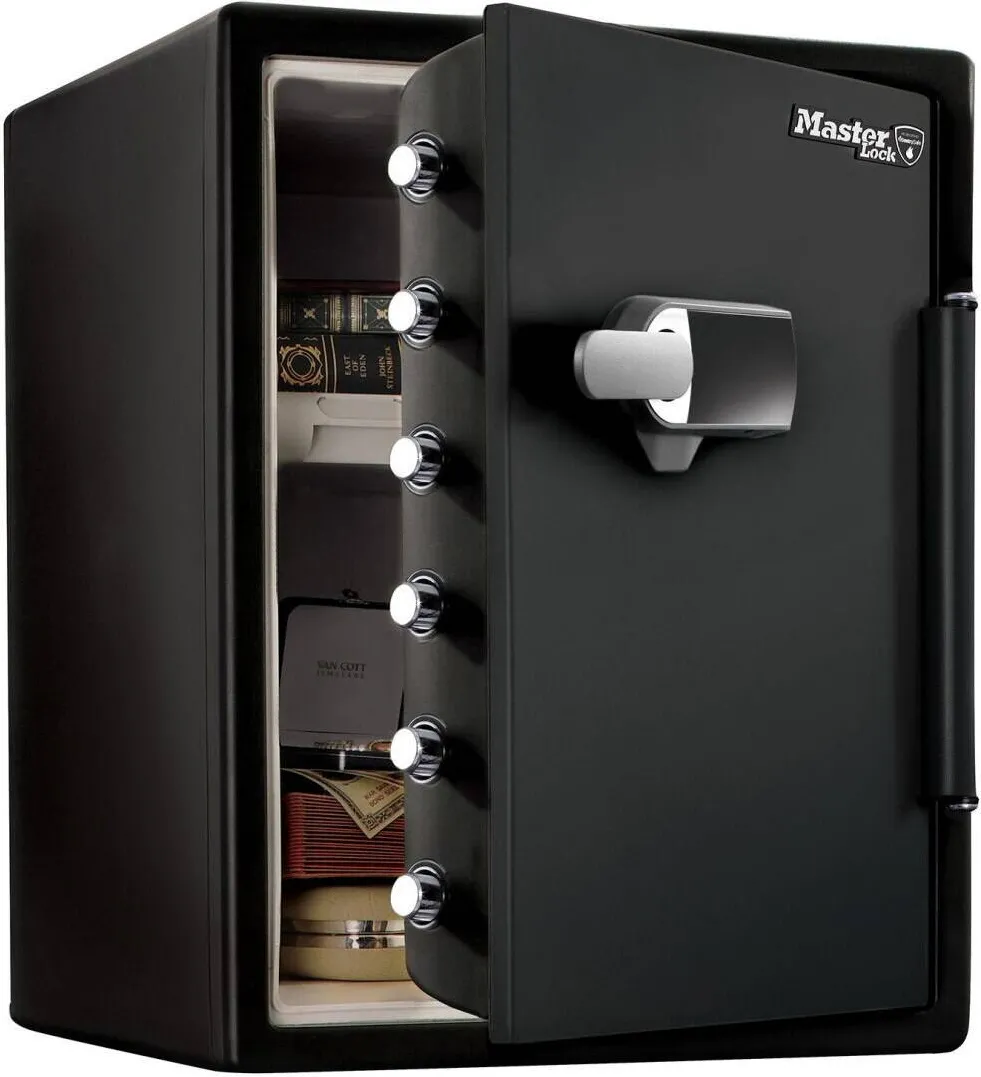 Master Lock Seif, Master Lock LFW205FYC, Rezistent la foc si la apa, Negru