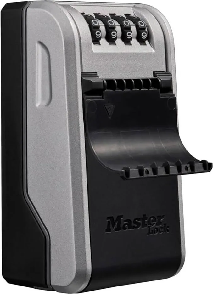 Master Lock Seif pentru chei Master Lock cu design inovator nou, capacitate mare si securitate ridicata, montare pe perete, pentru exterior, 19, 6 × 7, 6 × 5, 6 cm, seif pentru chei