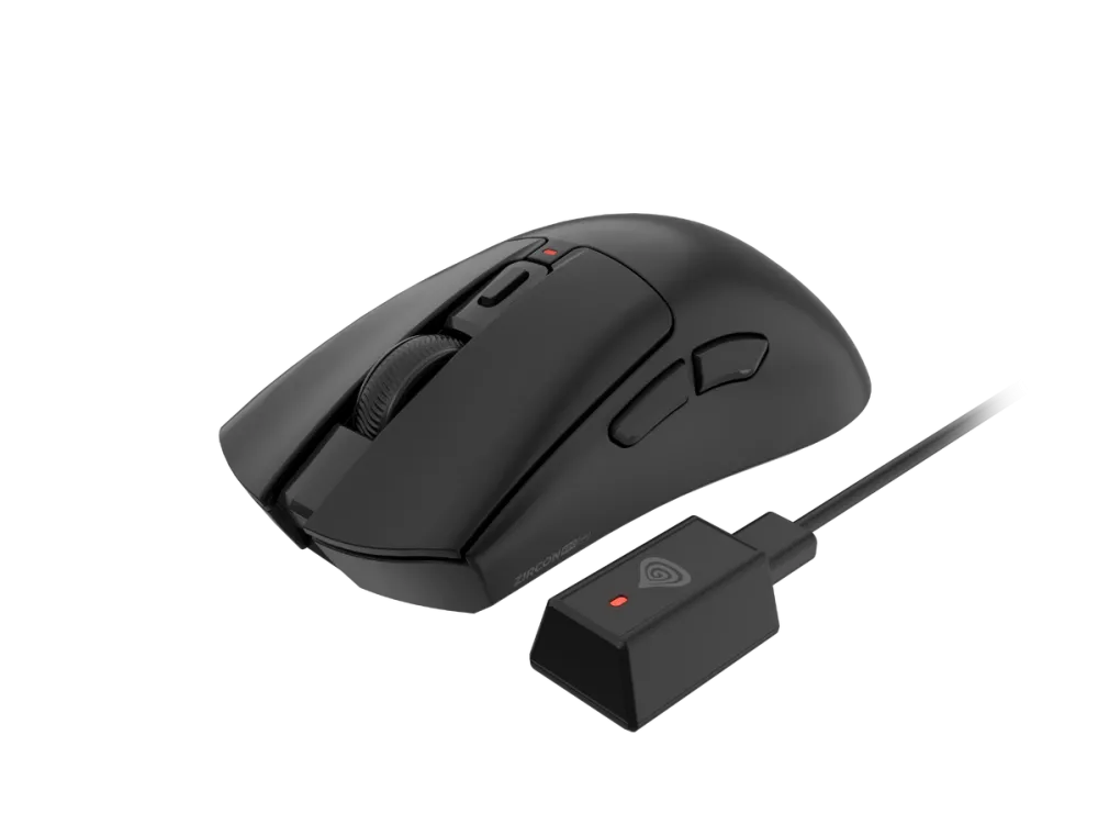 Mouse Genesis Zircon 880 Pro 8k Gaming, 30000DPI, Wireless, negru