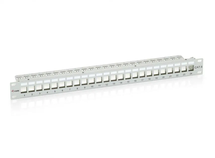 Accesoriu Retea Assmann Patch panel Digitus 24P modular 1U grey, DN-91410