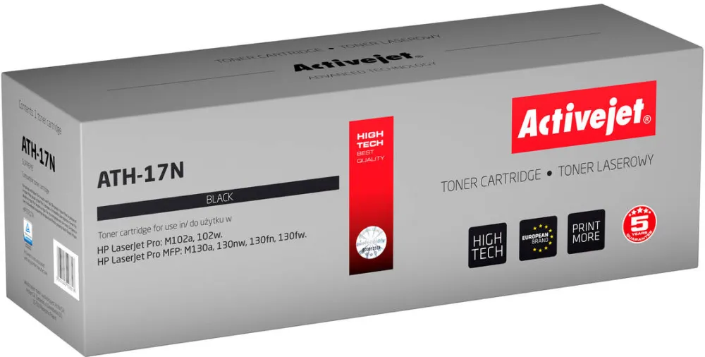 Toner imprimanta ACTIVEJET Compatibil ATH-17N for HP printer; HP 17A CF217A replacement; Supreme; 1600 pages; black