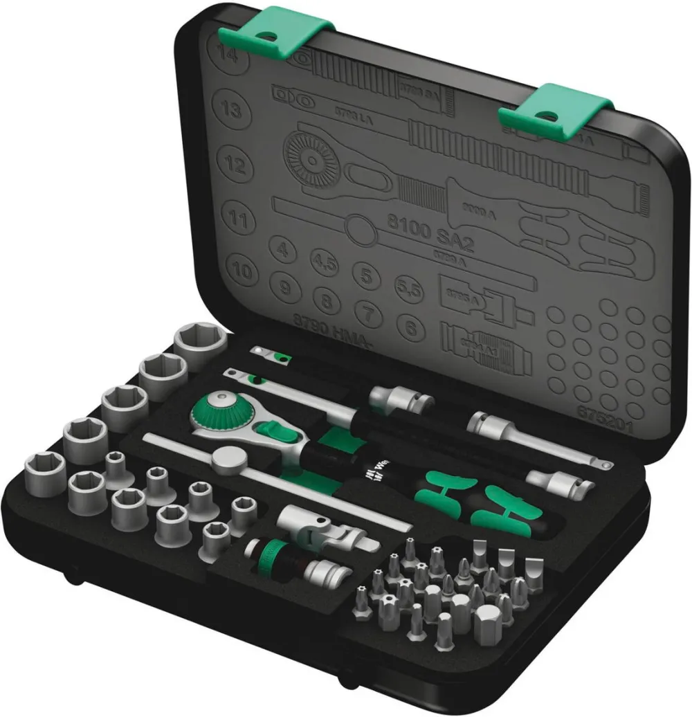 WERA Set de clichete 8100 SA 2 Zyklop Speed ​​1/4'' drive