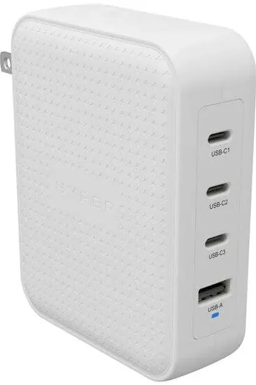 Hyper Hyper HyperJuice 145W USB-C GaN Travel Charger with 4 Ports - White