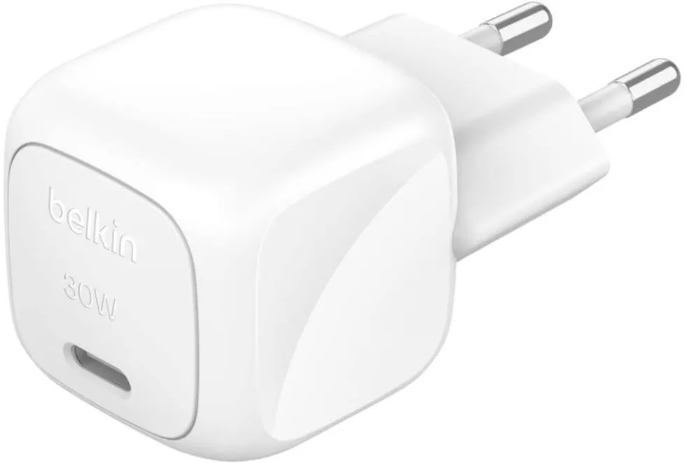 BELKIN  COMPACT CHARGER 30W TRAVEL USB-C, WHITE