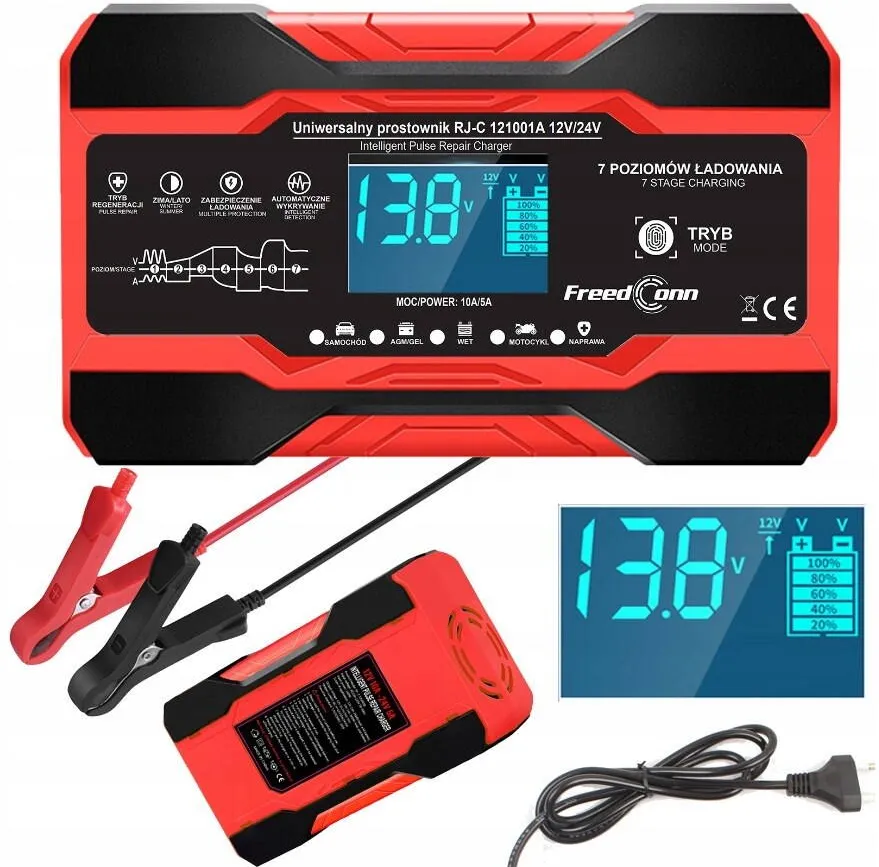 RJ Tianye RJ-C 121001A 12V, 10A /24V 5A battery charger