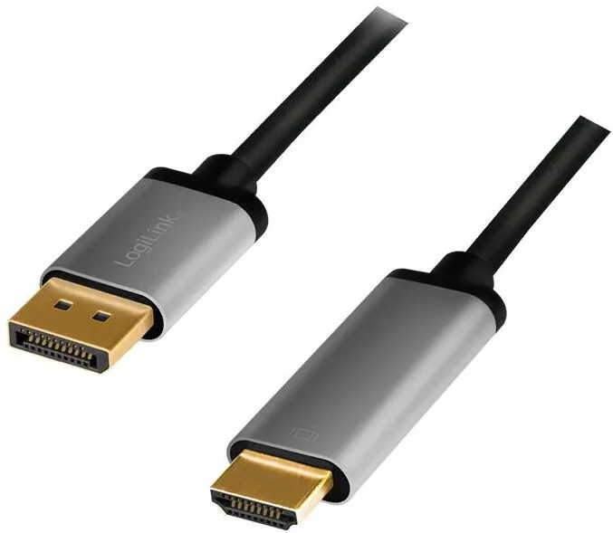 Logilink Displayport to HDMI 4K/60Hz, alu, 2m