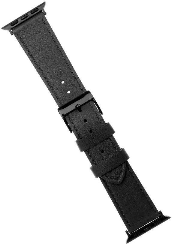 Fixed Leather Strap for Apple Watch 42/44/45 mm, Black