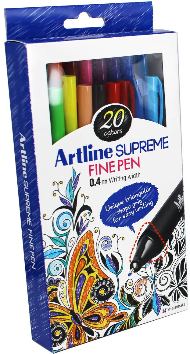 Artline Liner ARTLINE Supreme, varf fetru 0.4mm, 10 culori/set