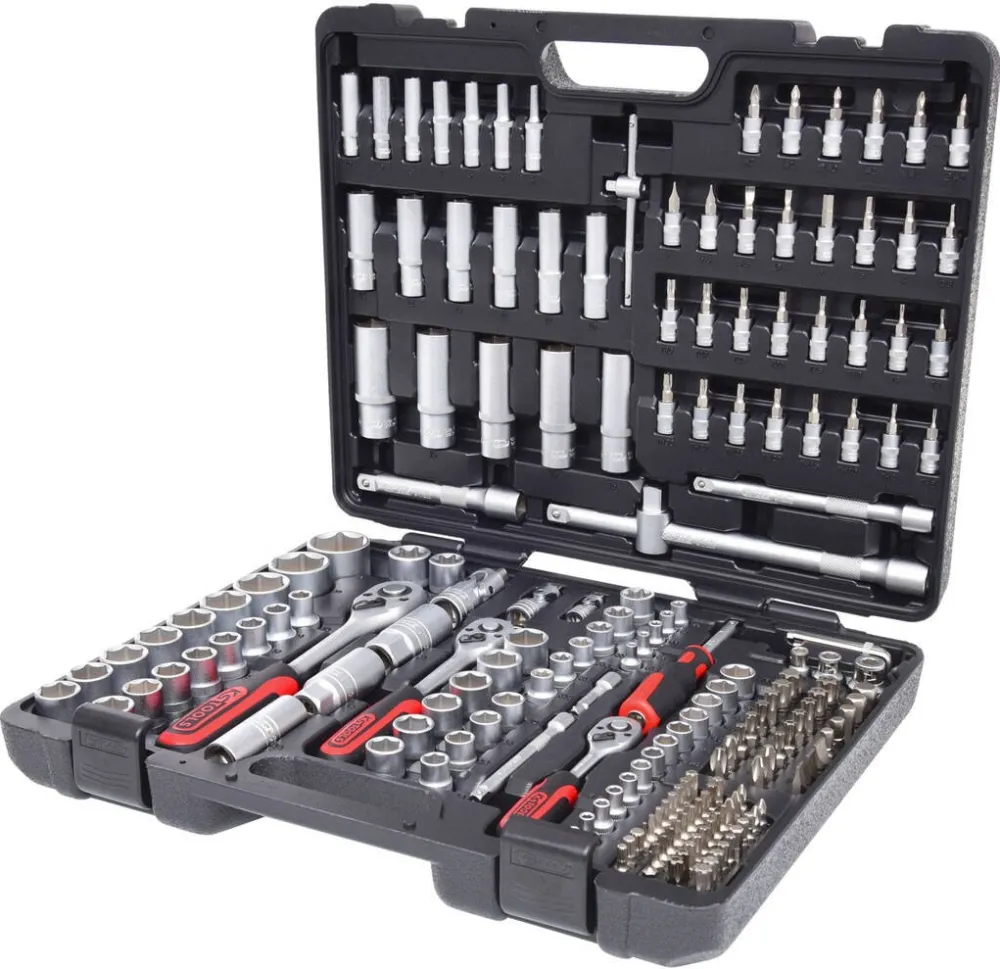 KS Tools Set premium chei tubulare si biti KS TOOLS, actionare 1/4", 3/8", 1/2", 195 piese