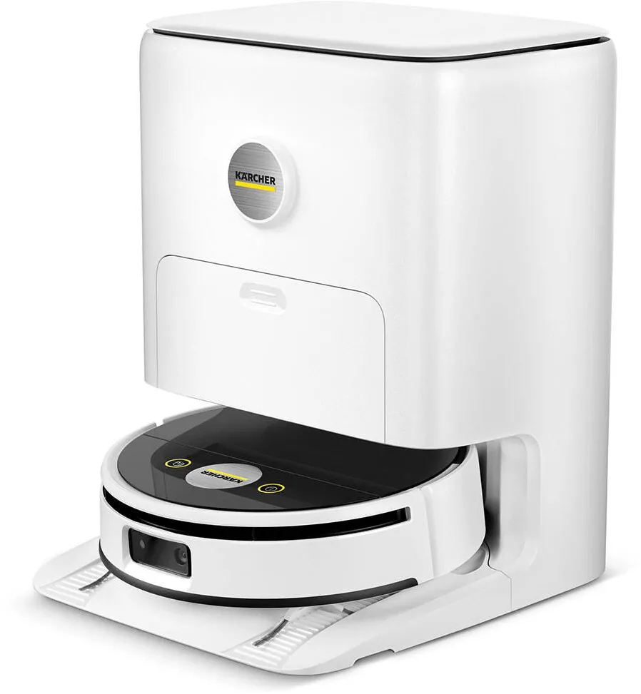 Karcher Aspirator robot KARCHER RVF 7 Comfort 1.269-690.0, 0.25l, 14.4V, autonomie max 150 min, Wi-Fi, Navigare Lidar, negru-alb