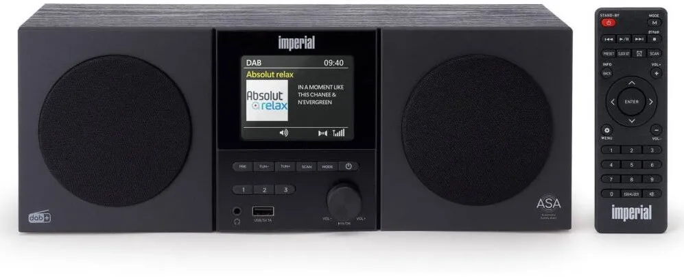 Imperial Radio IMPERIAL DABMAN-120BK, DAB+/FM tuner, ecran color, USB playback, telecomanda inclusa, negru