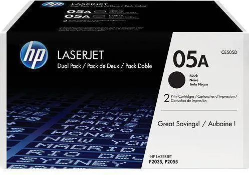 Toner imprimanta HP DUAL PACK NR.05A CE505D (2XCE505A) 2X ORIGINAL LASERJET P2035