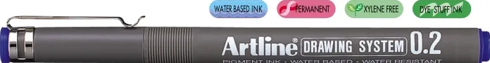 Artline Marker pentru desen tehnic ARTLINE, varf fetru 0.2mm - albastru
