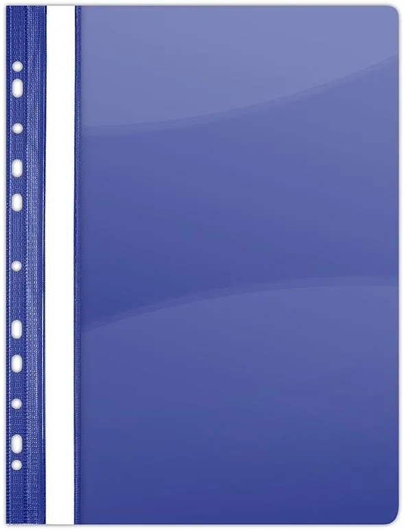DONAU Dosar plastic PVC, cu sina si multiperforatii, 10 buc/set, DONAU - bleumarin