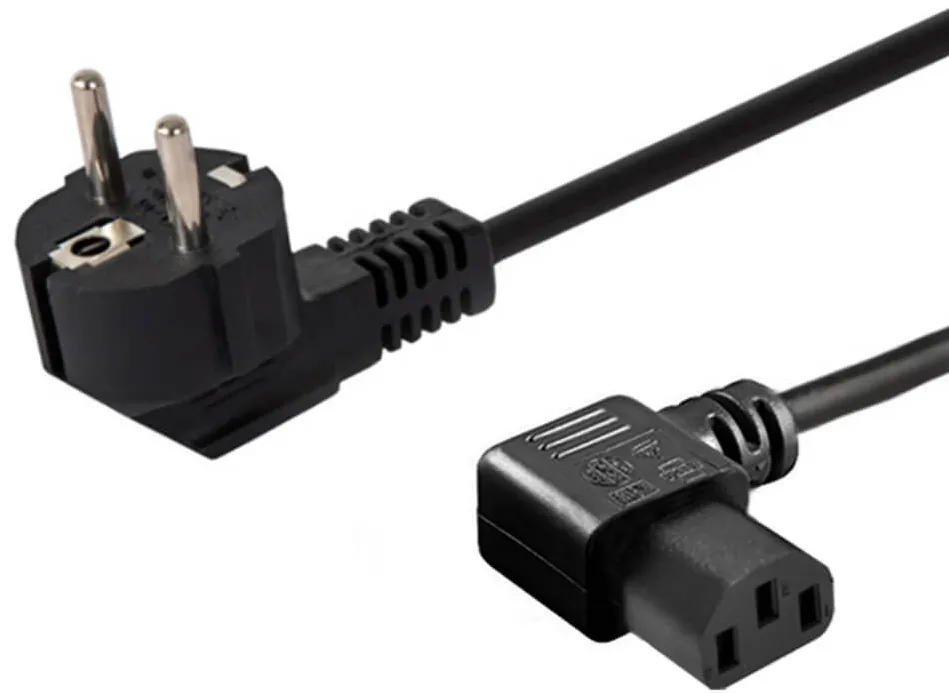 SAVIO Cablu Alimentare Schuko (M) angled – IEC C13, 1.2 m CL-115
