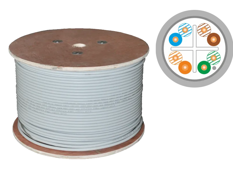 Cablu retea Q-LANTEC KIF6PVC305Q F/UTP Cat6 PVC 305 m gri