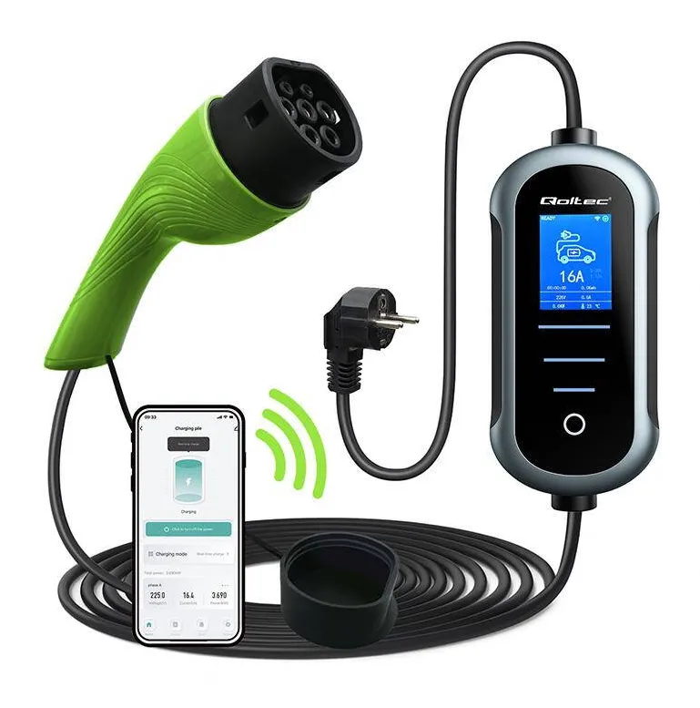QOLTEC EV electric car charger 2in1 3.5kW WiFi TUYA 5m