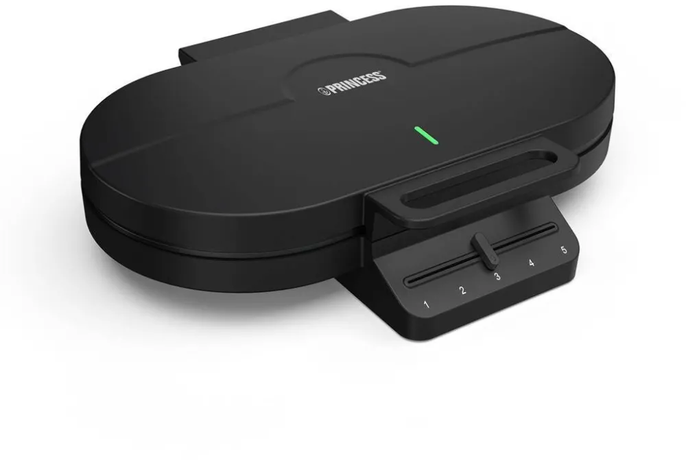 Princess 01.132384.01.001 Heart-Shaped Waffle Iron, Black