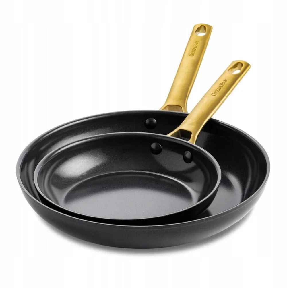 GreenPan Set tigai GreenPan Padova 20x26cm, negru, aluminiu, cu manere din otel inoxidabil