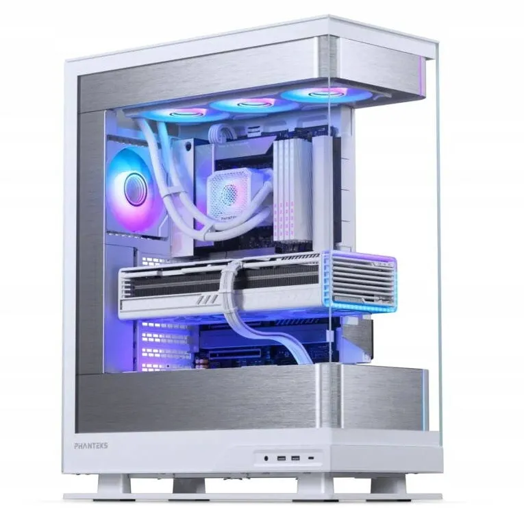 Phanteks Premium PCIe Gen 5 Pionowy Wspornik Karty Graficznej, DRGB, Kabel Riser 220mm, Biały