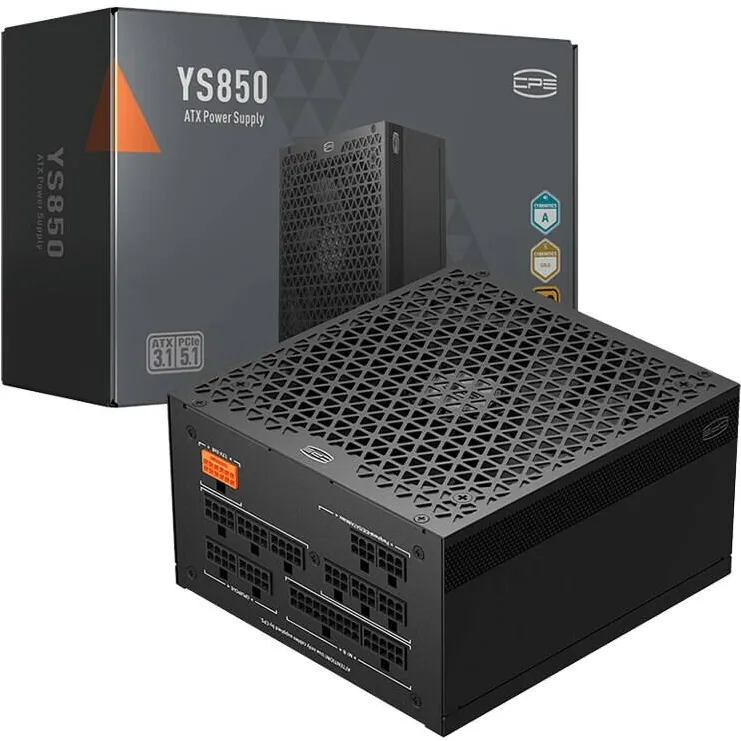 Sursa PC PCCOOLER „YS850”, 850W, certificare 80Plus Gold, modular, PFC+Full Bridge SRCLLC+DC to DC, fan 135mm, negru