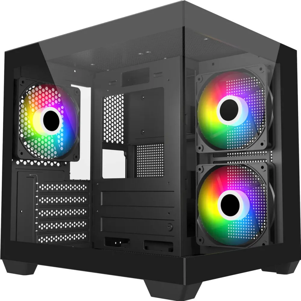 Carcasa PC Fortron S140-BA (black, tempered glass x 2)