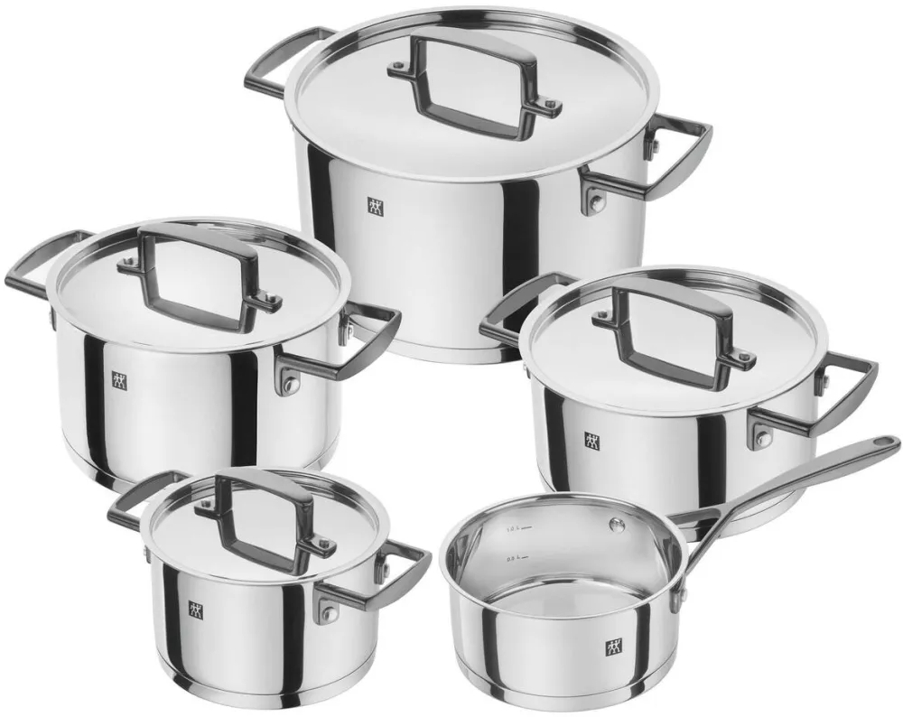 ZWILLING Set oale Zwilling, 9 elemente, inox, argintiu, 2l-6l, pentru plite cu inductie