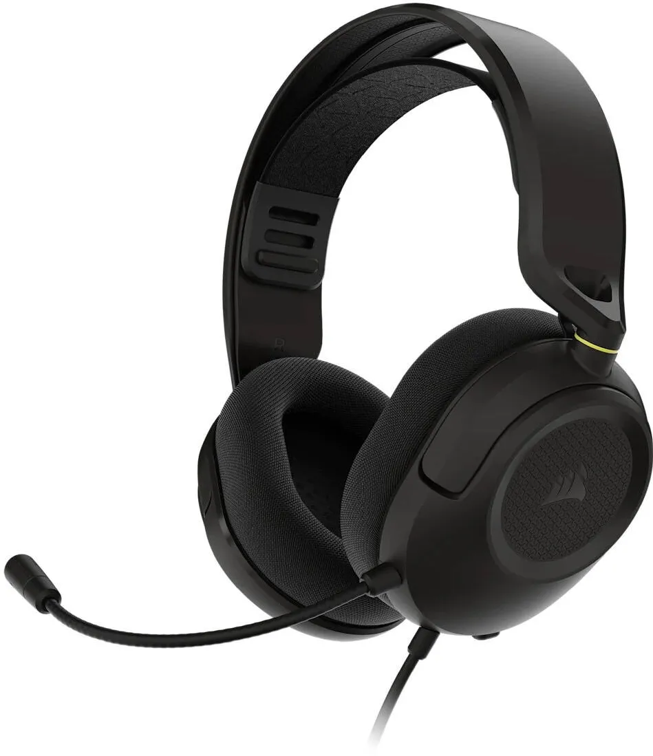 Casti Over-Head Corsair Casti gaming Corsair HS35 Stereo V3, 3.5 mm connector, compatibile PC, Mac, PlayStation, Xbox, Nintendo, difuzoare neodim 50mm, mcrofon omnidirectional, negru