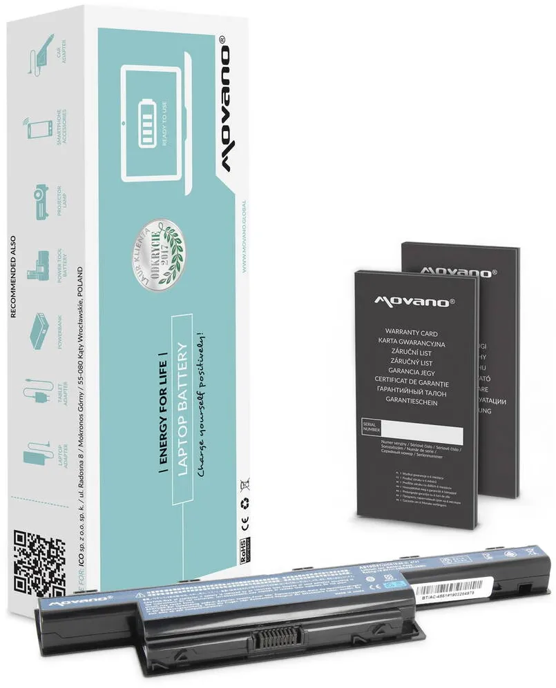 Acumulator Laptop Movano 4400mAh 10.8V, compatibil cu Acer Aspire 4551