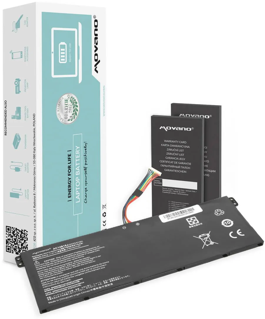 Acumulator Laptop Movano 2750mAh, pentru Acer Aspire ES1, V3