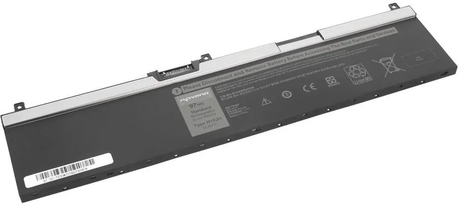 Acumulator Laptop Movano pentru Compatibil cu Dell Precision, Lithium-Polymer, 8500 mAh, Negru